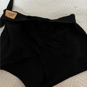 Pink black sweat shorts